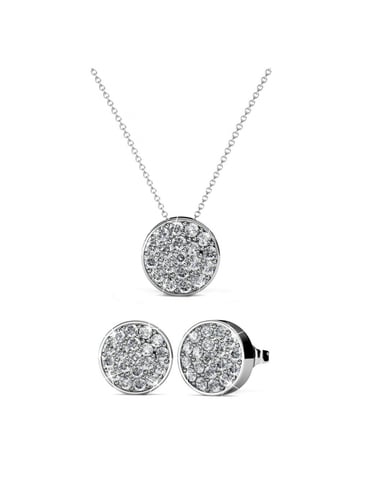 Round Set - Silver and Crystal