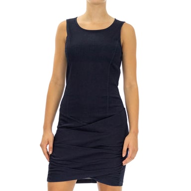 Armani Exchange Women Dress Slim Fit Knee length Sleeveless Blue
