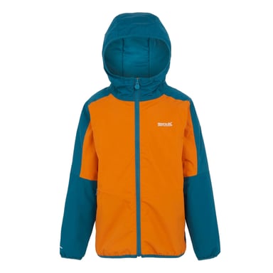 Regatta Childrens/Kids Volcanics VIII Terrain Print Reflective Jacket (Fox/Moroccan Blue)