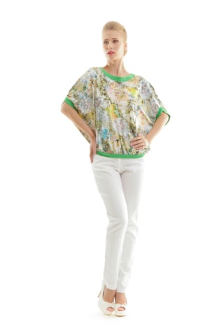 Billowy Floral Print Top