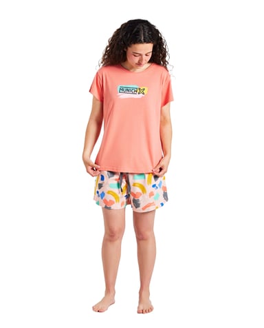 Women's short-sleeved and round neck pajamas MUEH0100