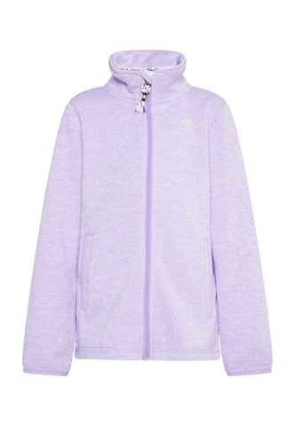 Schmuddelwedda Gebreide fleece jas meisjes (kinderen) licht lavendel melange