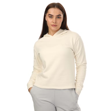 Women's adidas Originals Cropped Hoody in Chalk
