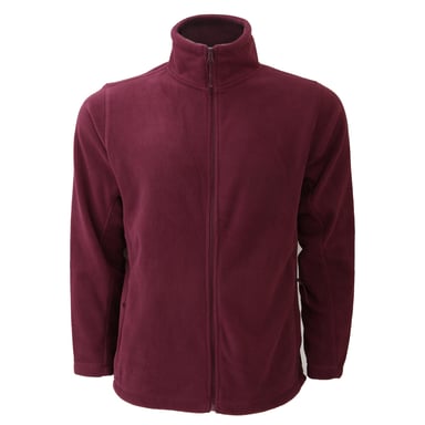 Russell Mens Full Zip Outdoor Fleece Jacket (Burgundy)