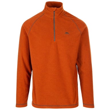 Trespass Mens Keynote Anti Pilling 1/4 Zip Fleece Top (Burnt Orange)