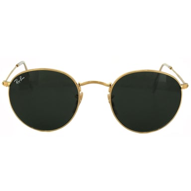 Ray-Ban Sunglasses Round Metal 3447 001 Gold Green 47mm