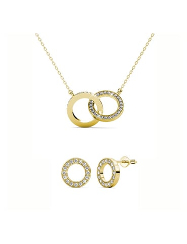 Boucles d'oreilles Ophir - Doré et Cristal