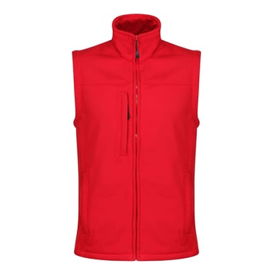 Regatta Mens Flux Softshell Body Warmer (Classic Red/Seal Grey)