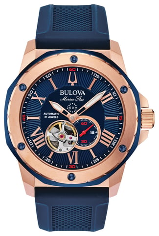 Bulova Marine Star Men's Blue Watch 98A227