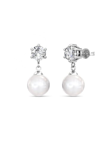Pauline Earrings - Silver and Crystal