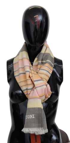Missoni Men's Multicolor Striped Cashmere Unisex Wrap Scarf