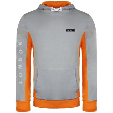Devote Londen Cody Heren Grijs/Oranje Hoodie