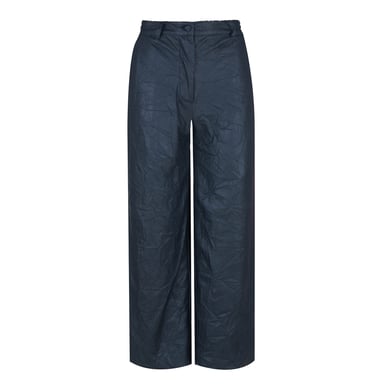 Blue Faux Leather Culottes by Conquista Fashion