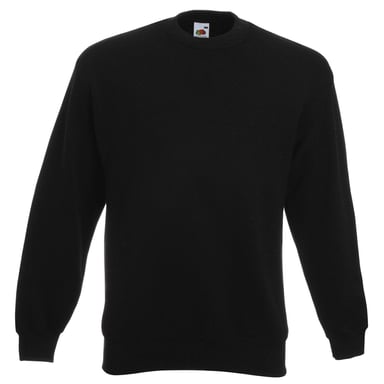 Fruit of the Loom Mens Classic 80/20 Set-in Sweatshirt (Black)