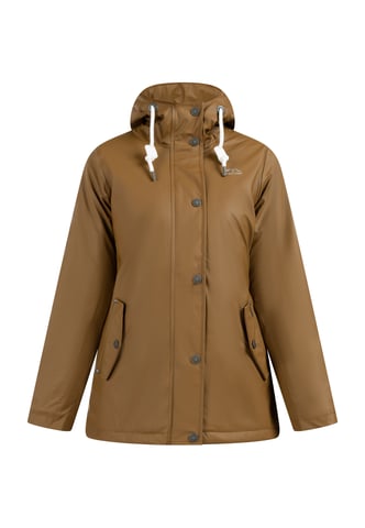 ICEBOUND Rain jacket with teddy lining women dark sand