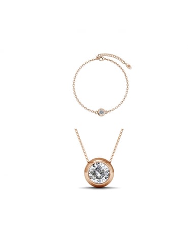 Birth Moon Set - Rose Gold and Crystal