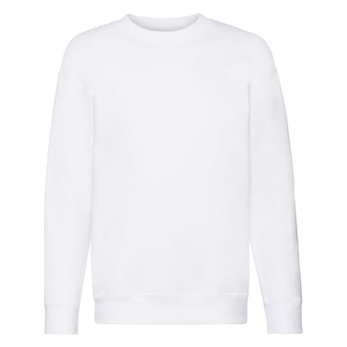 Fruit of the Loom Childrens/Kids Premium Plain Set-in Sweatshirt (White)