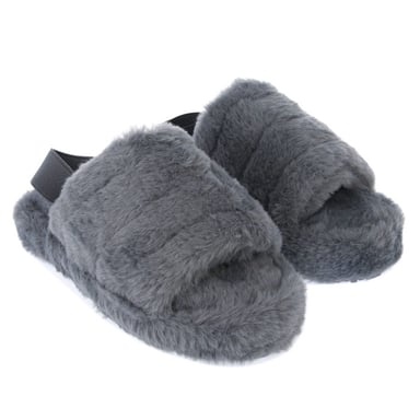 Girl's Original Penguin Children Fluffy Slipper in Grey