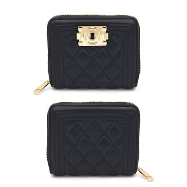 Zipped Quilted Wallet