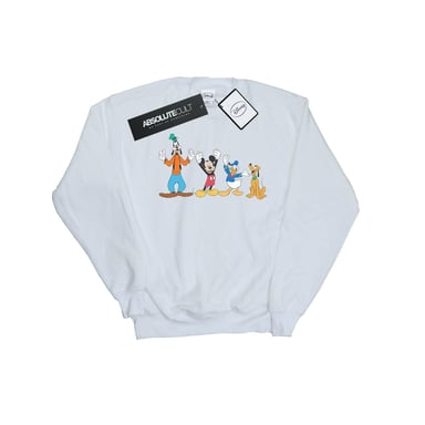Disney Mens Mickey Mouse Friends Sweatshirt (White)