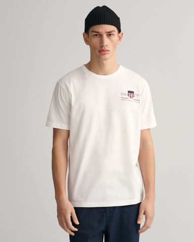 GANT Mens Regular Fit Embroidered Archive Shield T-Shirt