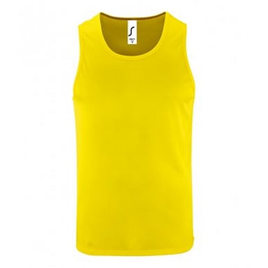 SOLS Heren Performance Tanktop (Neon Geel)
