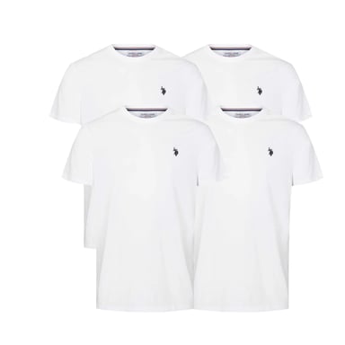 U.S. Polo Assn. 4 PACK ROUND NECK - T-shirt basic in White