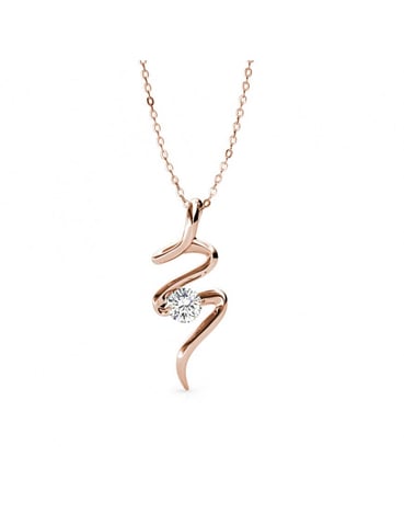 Spiral Pendants - Rose Gold and Crystal