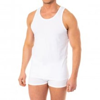 Wide-strap, round-neck T-shirt for men A0DGN. Comfort and perfect fit.