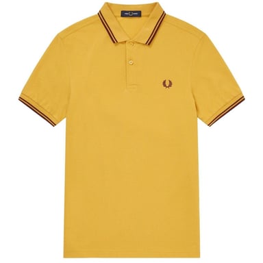 Fred Perry Twin Tipped M3600 480 Yellow Polo Shirt