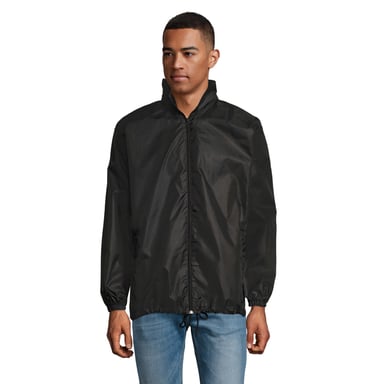 SOLS Unisex Adult Shift Windbreaker (Black)