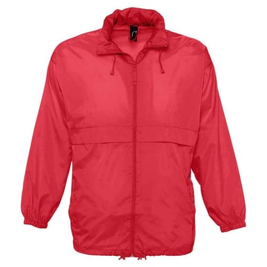 SOLS Unisex Adult Surf Windbreaker (Red)
