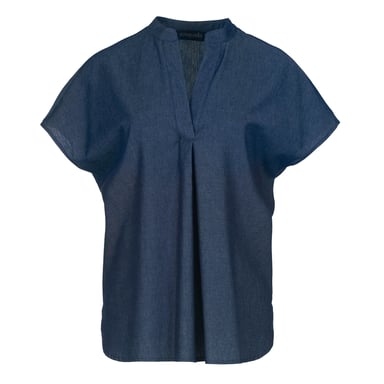 Ärmlös Indigo Cotton Style Top