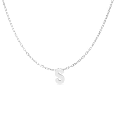 Luxenter Sterling Silver 925 rodiumpläterat halsband - Alfabet