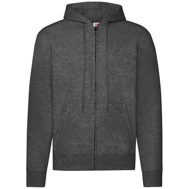 Fruit of the Loom Mens Hooded Sweatshirt (Dark Heather)