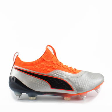 Puma One 1 Mx SG Zilver Synthetisch Heren Veterschoenen 104737 01