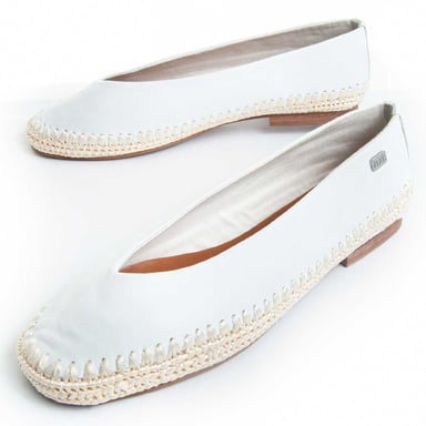 Purapiel Ballerine Andra In White