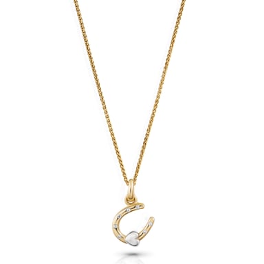 Orphelia 'Aurora' Women's 925 Sterling Silver Chain with Pendant - Silver/Gold ZH-7525/G