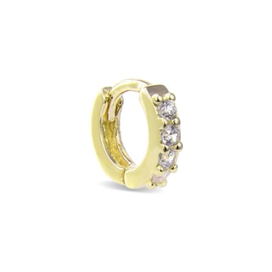 Piercing Luxenter Ansung Sterling Silver 925 and Brilliant Zirconia finished in 18 Carat yellow gold