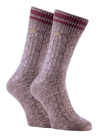 2-Pack Heren Dikke Katoenen Chunky Gebreide Formele Boot Sokken