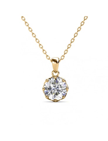 Lily Pendants - Gold and Crystal