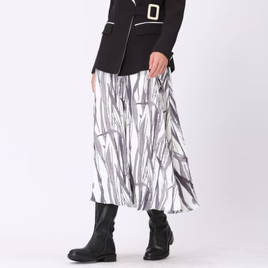 Lacing on side trapeze midi skirt