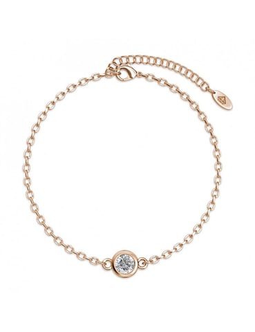 Birth Stone Bracelet - Rose Gold and Crystal