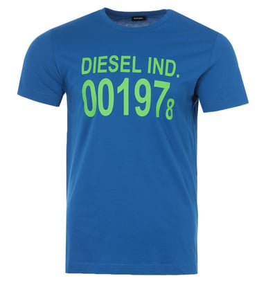 Men's Diesel T-DIEGO T-Shirt in Blue