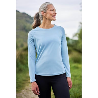 Mountain Warehouse Womens/Ladies Endurance Long-Sleeved Top (Pale Blue)