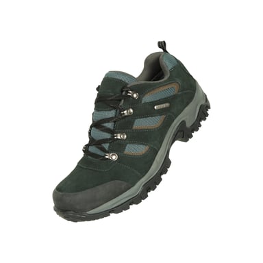 Mountain Warehouse Mens Voyage Suede Waterproof Walking Shoes (Black)