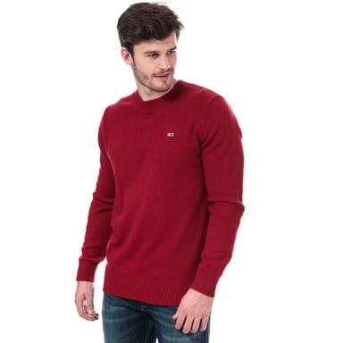 Men's Tommy Hilfiger Light Blend Crew Neck Jumper in Red