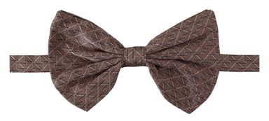 Dolce & Gabbana Gray Fantasy Print Adjustable Neck Papillon Bow Men's Tie