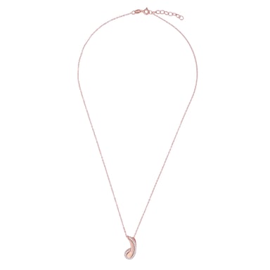 Orphelia 'Tilou' Dames 925 Sterling Zilveren Ketting met Hanger - Roze ZH-7441