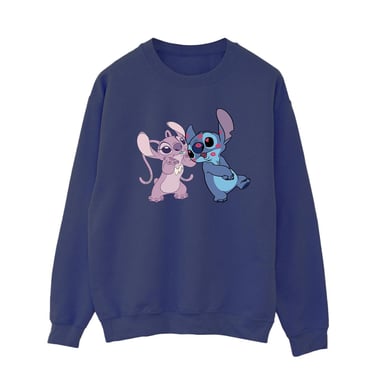 Disney Womens/Ladies Lilo & Stitch Kisses Sweatshirt (Navy Blue)
